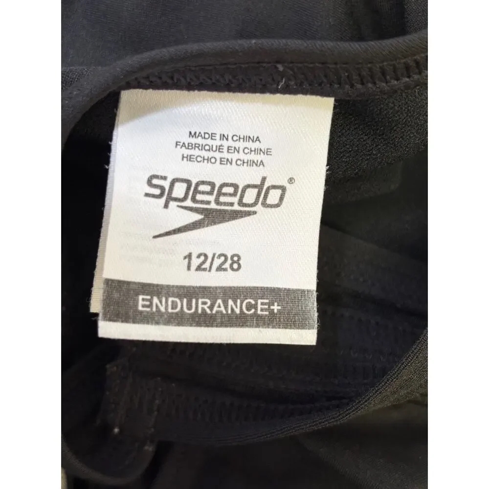 Speedo One Piece Swimsuit Womens Size 12/28 Black